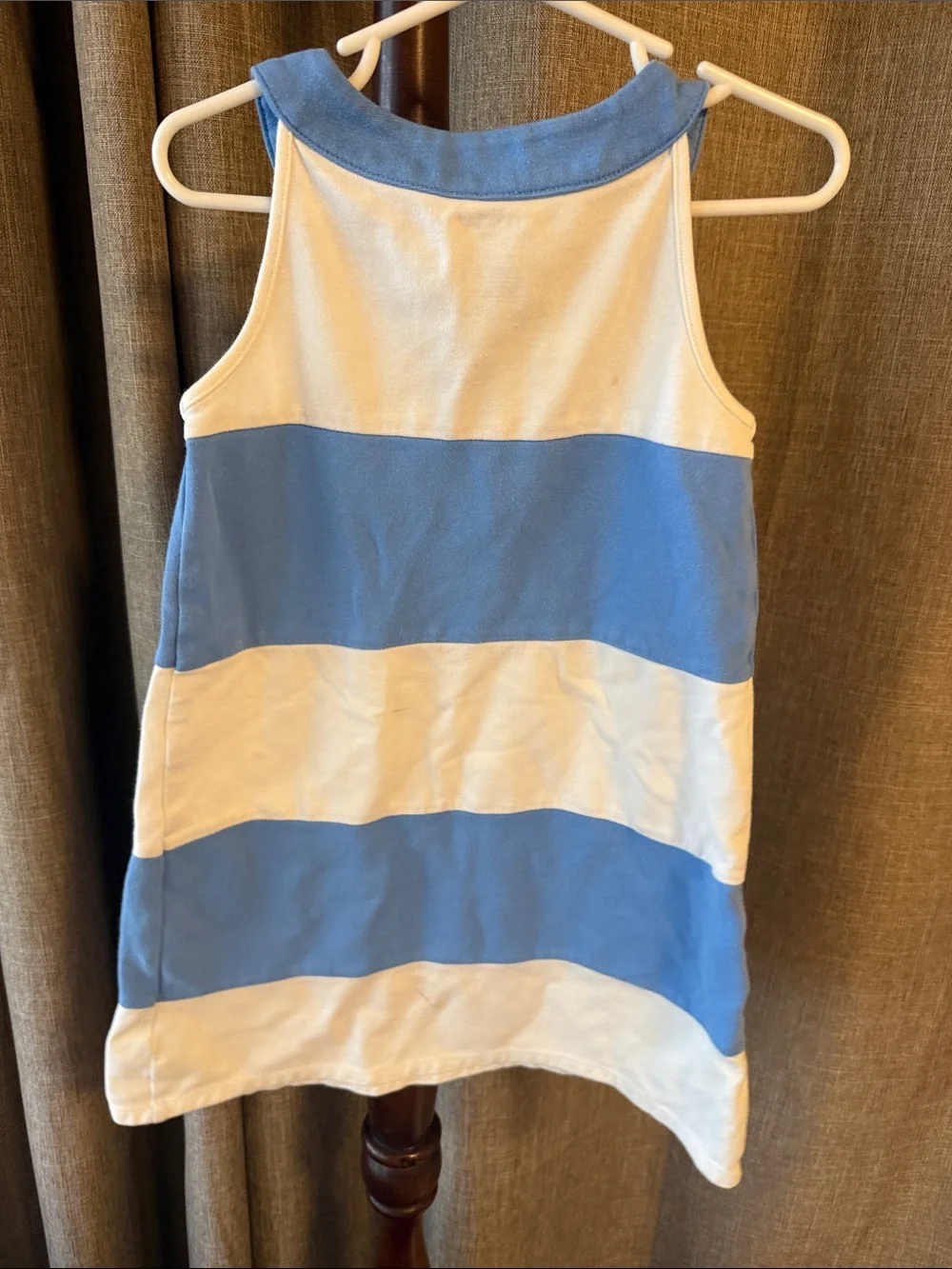 GAP Baby Gap Blue and White Striped Sleeveless Dress